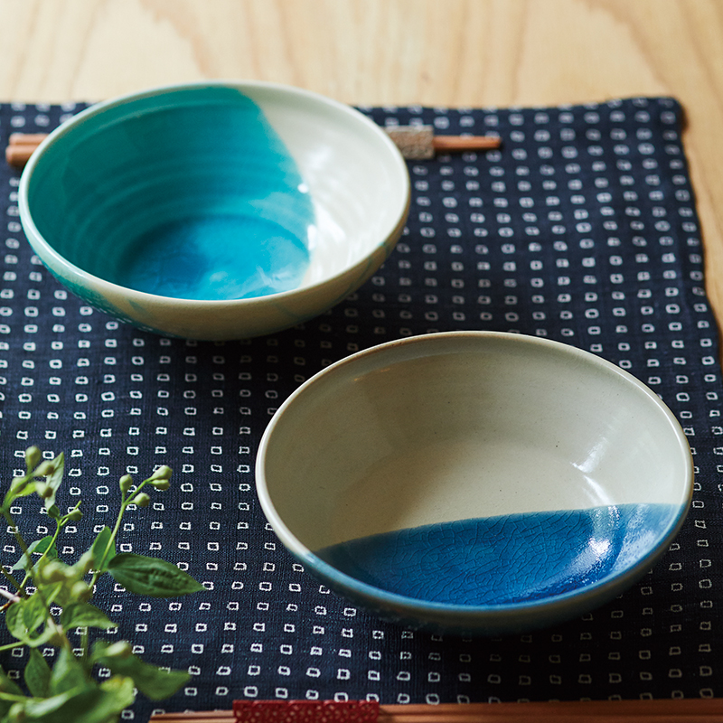 はんなり 京焼 中鉢 そら・うみ | ALPHA BLANCA